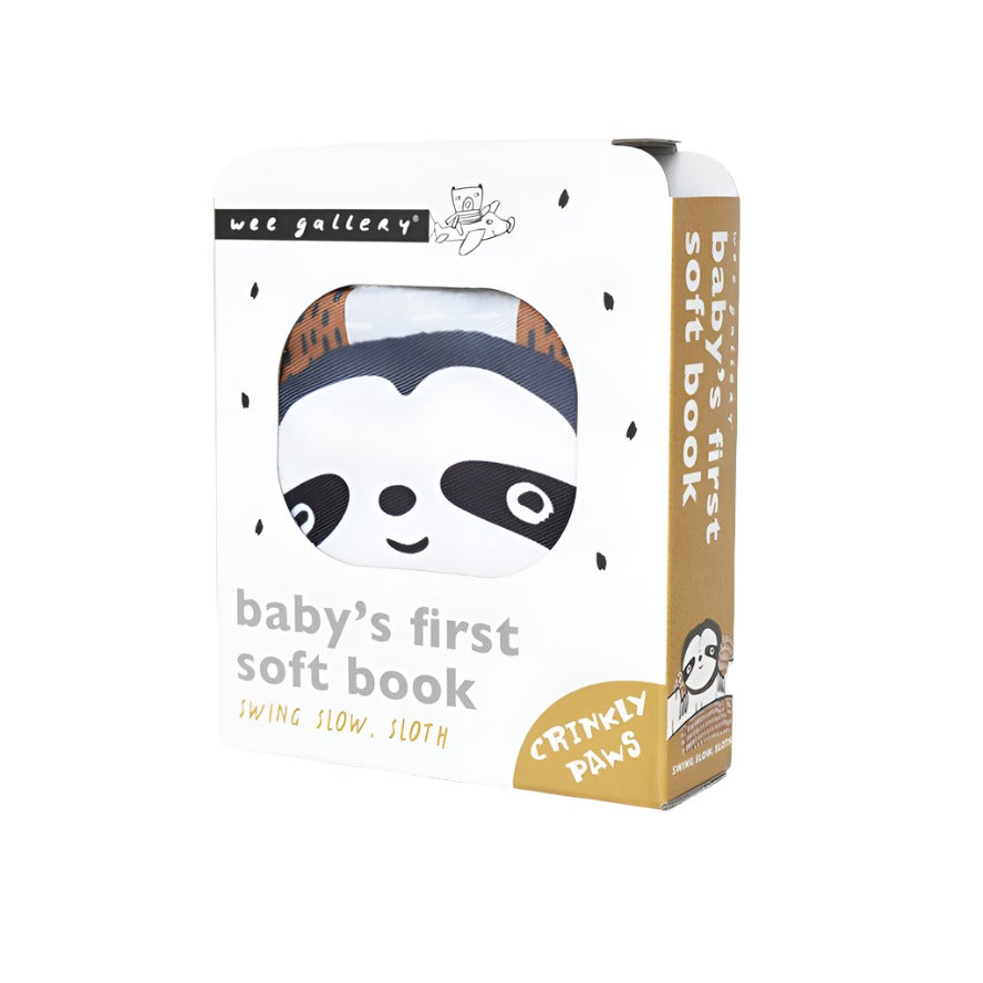 An image of Wee Gallery Baby's First Soft Book - Swing Slow Sloth