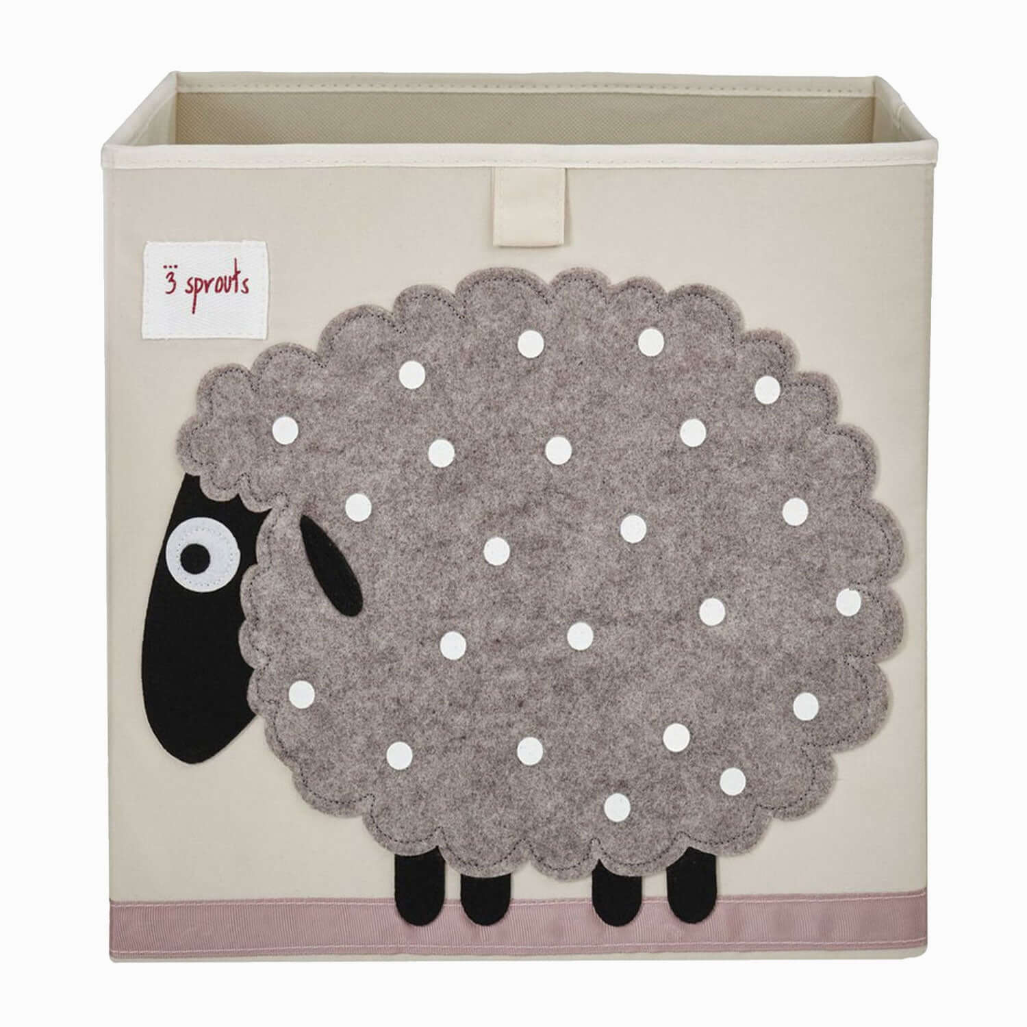 An image of 3 Sprouts Toy Storage Box (Sheep) – Cute Kids' Storage