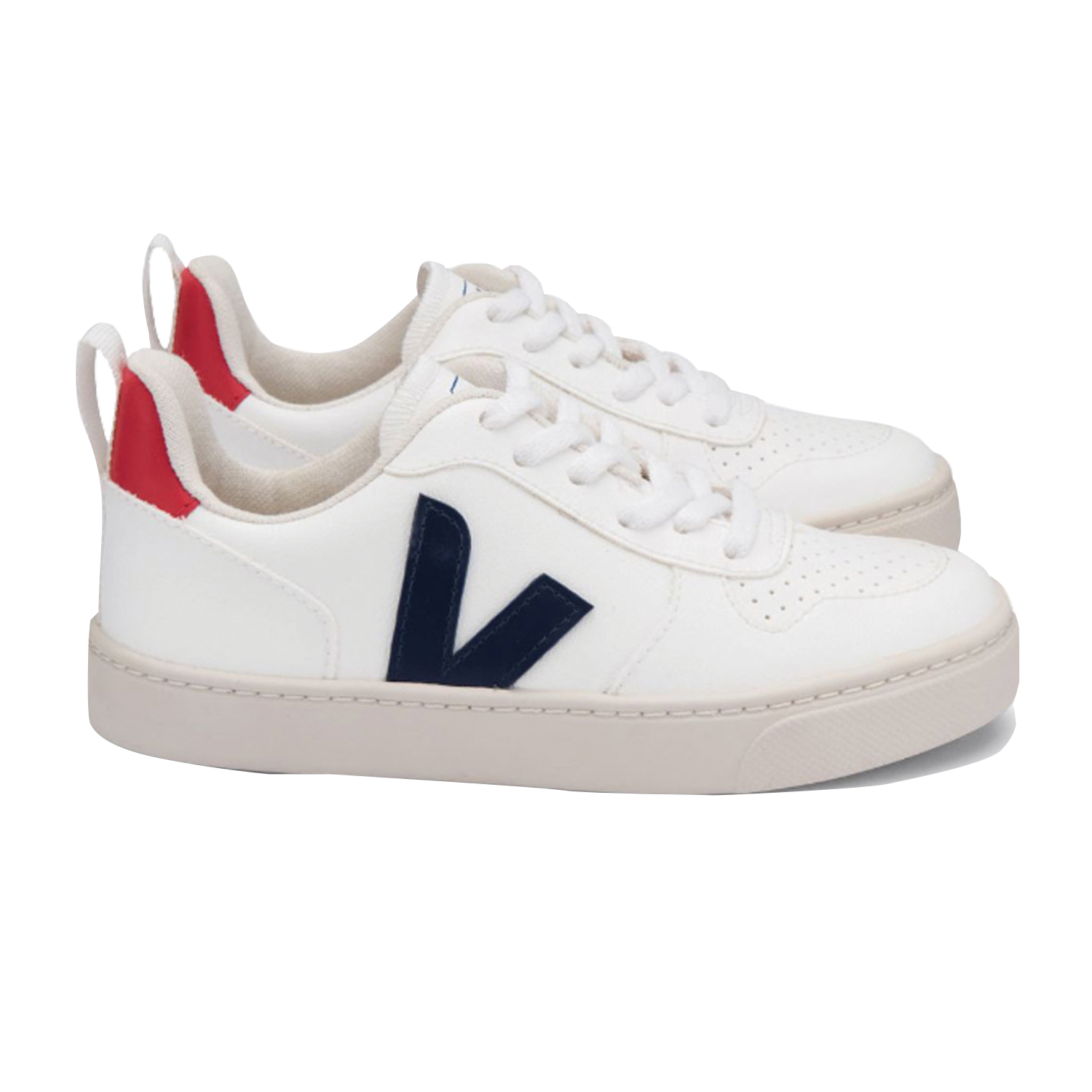 An image of Kids Trainers - Kids Shoes - Veja V-10 Kids Lace Trainer | Veja EU32/UK13.5