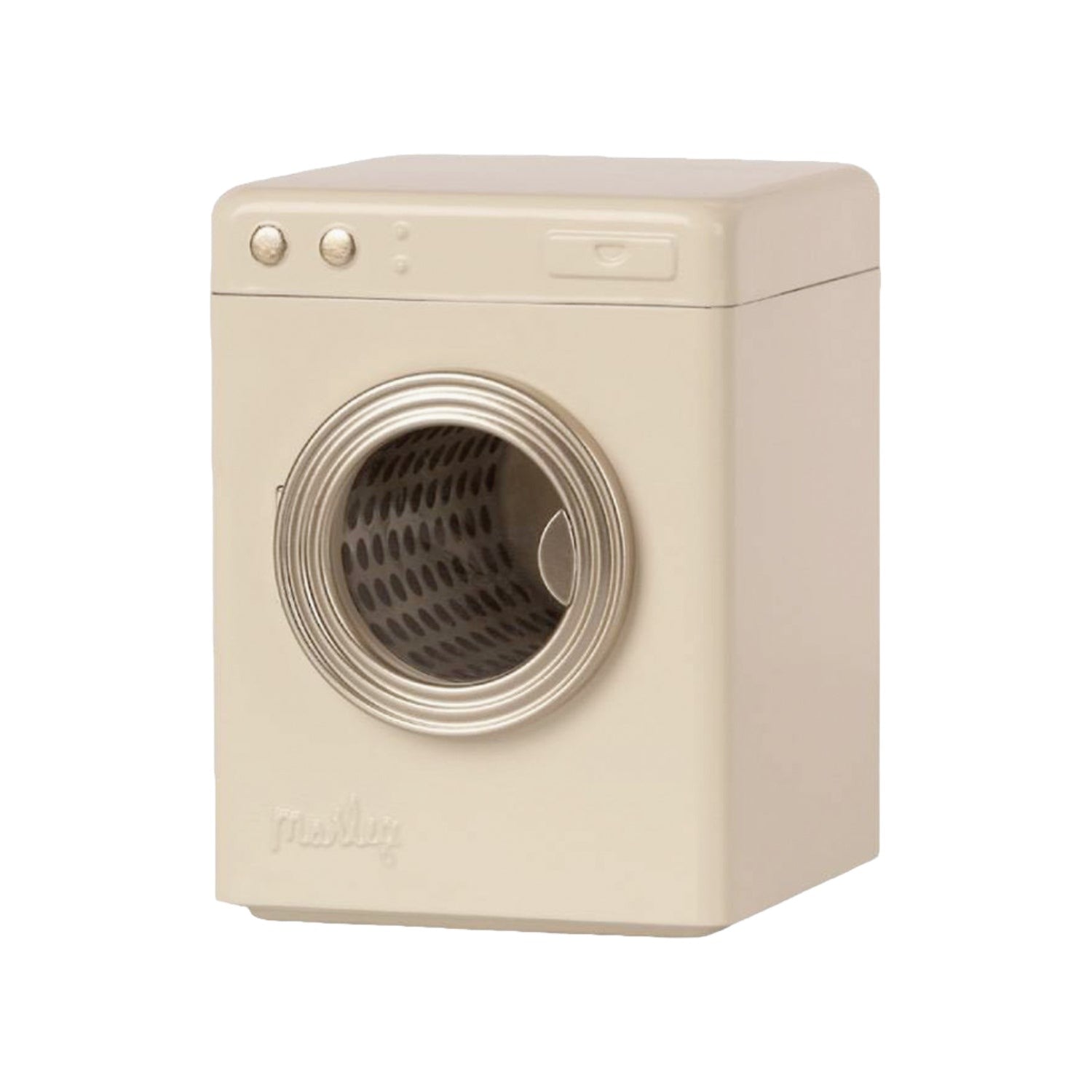 An image of Maileg Miniature Washing Machine - Metal Washing Machine - Dollhouse Accessories...