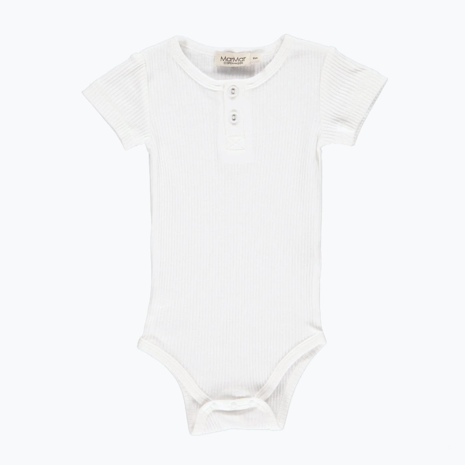 An image of Body Short Sleeve - Baby Essentials | MarMar Copenhagen Gentile White / 2Y/92CM