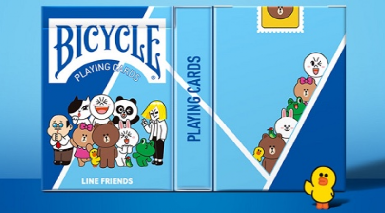 bicycle line friends playing cards