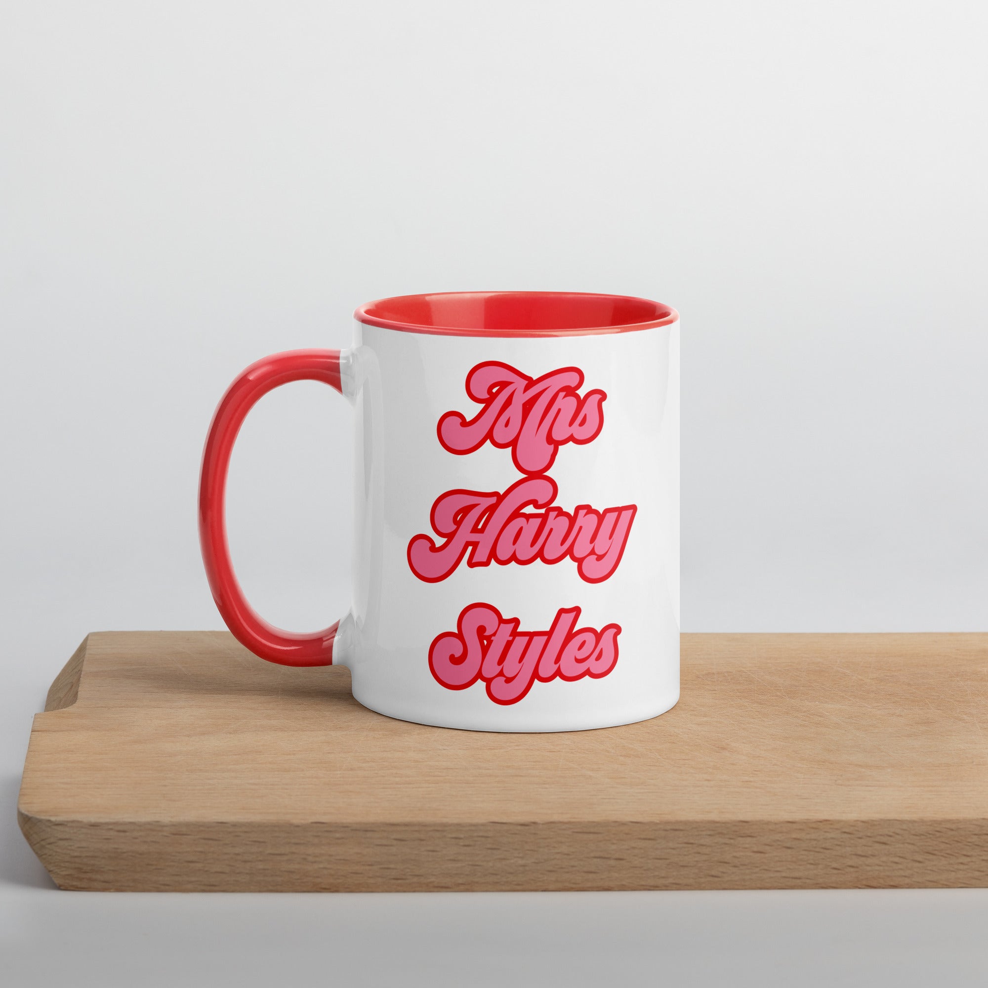 MRS HARRY STYLES Retro Printed Mug with optional inside colour