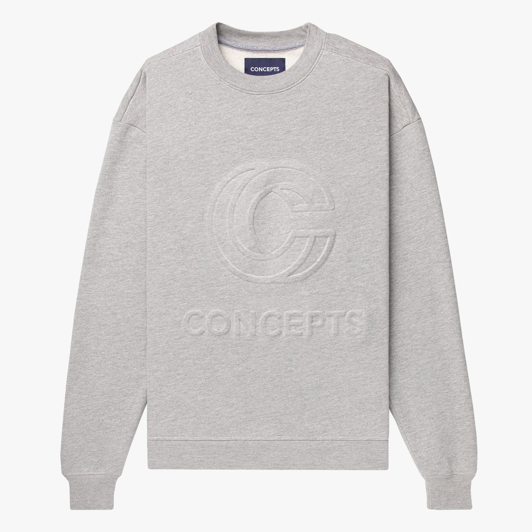 Concepts Pennant Embossed Crewneck (Heather Grey) – CNCPTS