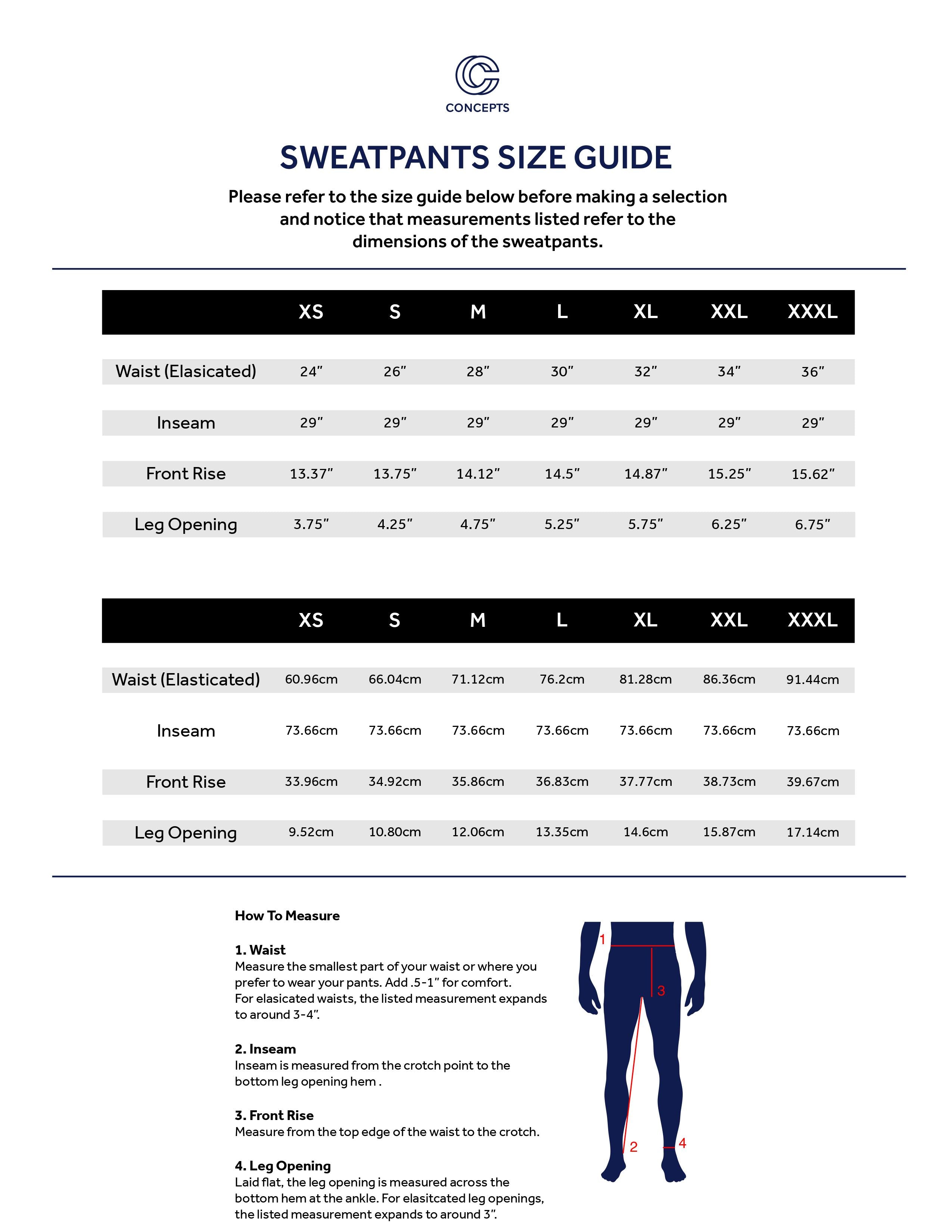Size Guide – CNCPTS