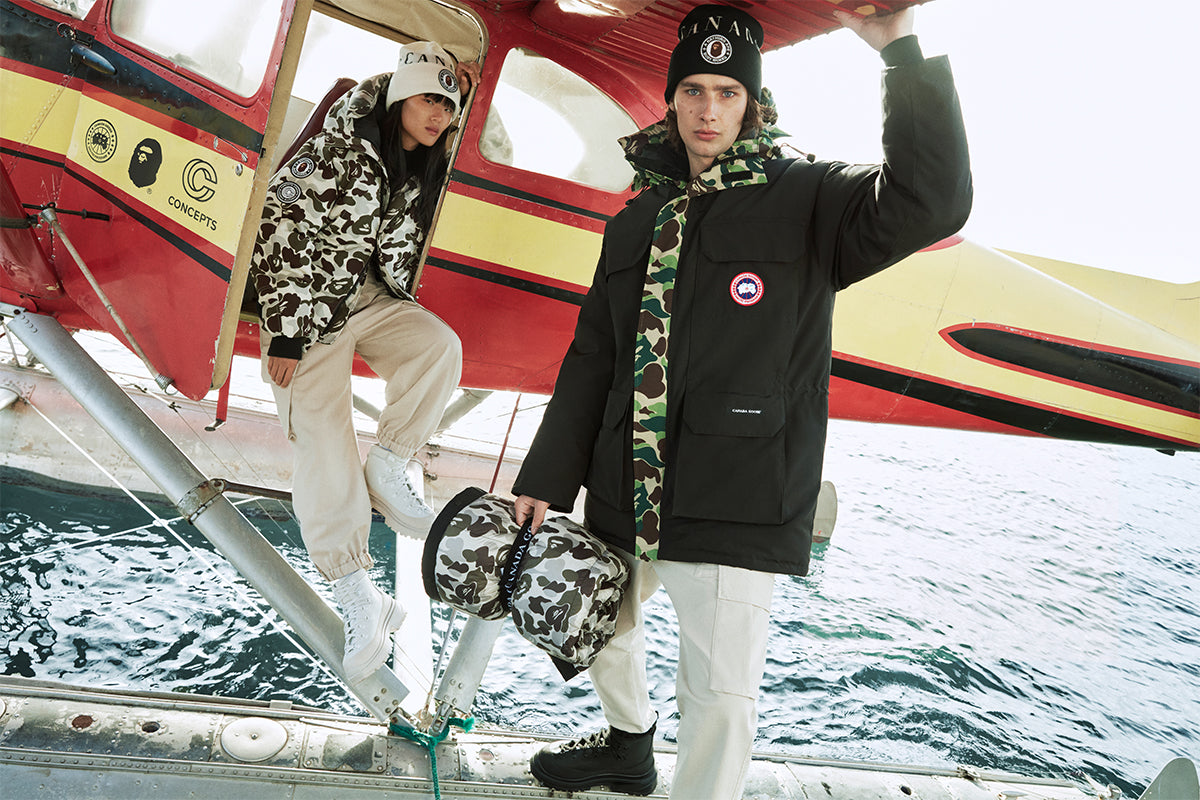 Concepts x Canada Goose x BAPE Expedition Parka (Black/Giant ABC Camo)