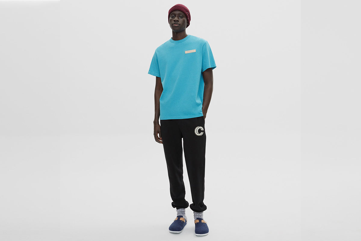 Concepts Leather Patch Tee (Aqua)