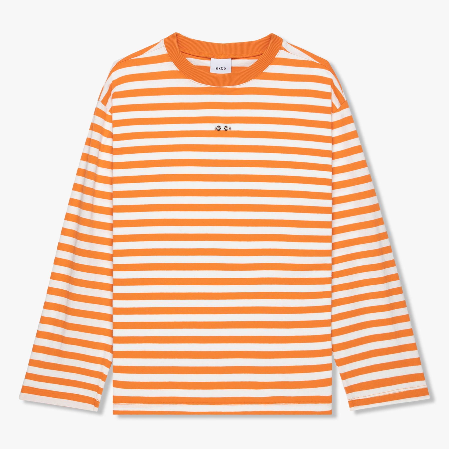 KKCO_LONG SLEEVE BOX TEE STRIPED CARROT