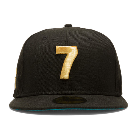 Concepts x New Era 5950 Florida Marlins Fitted Hat (Chrome/Teal) 7 5/8