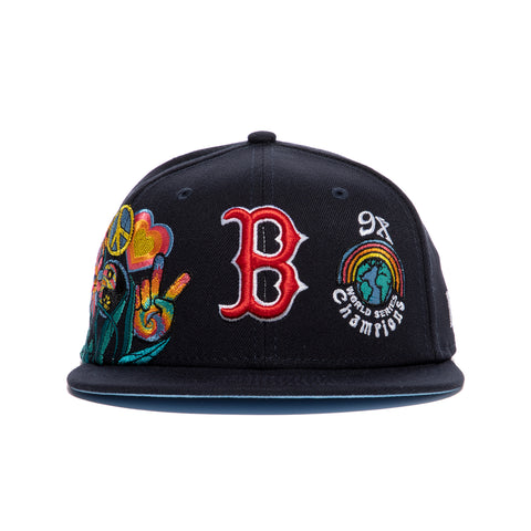 Boston Red Sox New Era Floral Undervisor 59FIFTY Fitted Hat - White