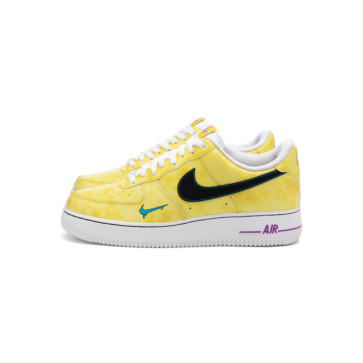 yellow and black air force ones