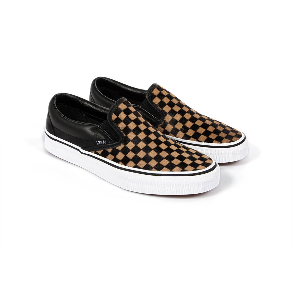 vans calf hair slip on