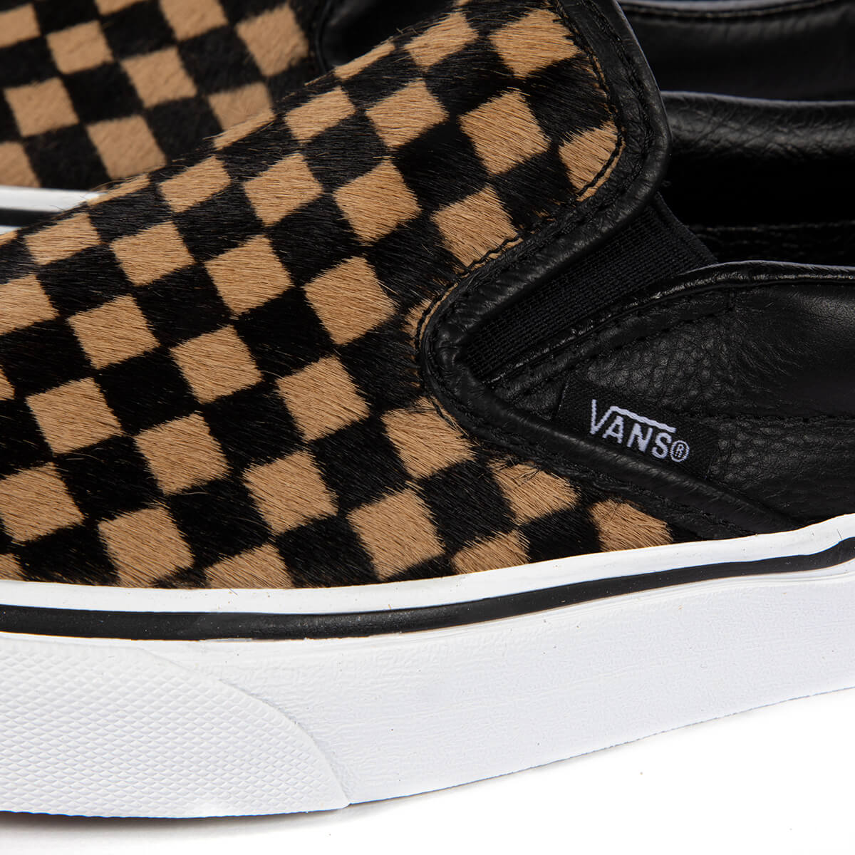 vans calf hair slip on