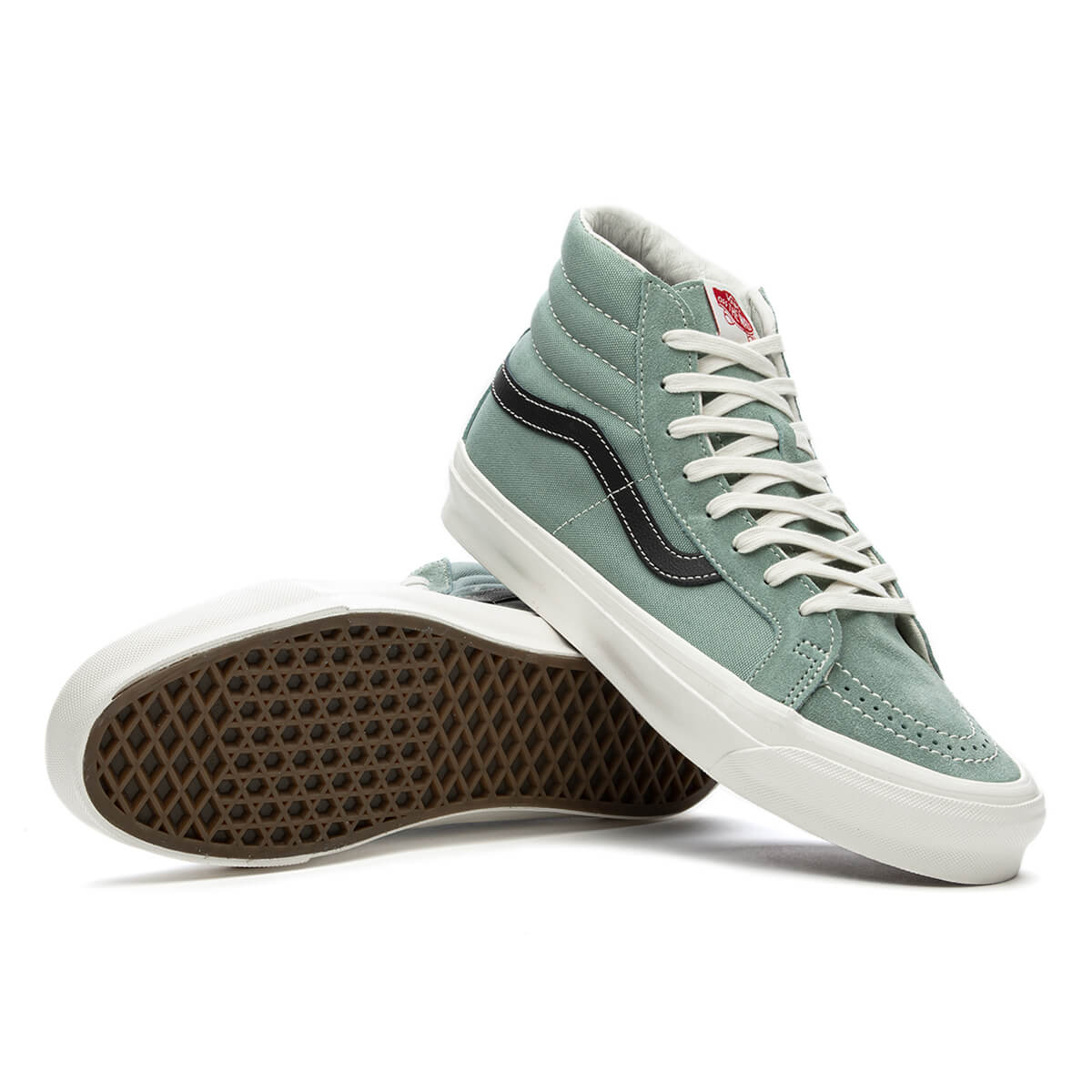 vans sk8 hi green black