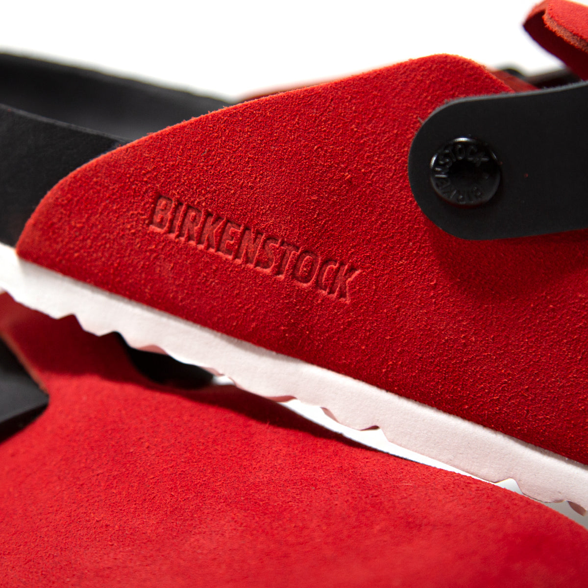birkenstock red clogs