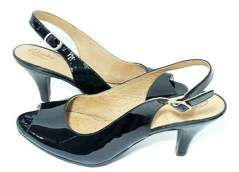 clarks peep toe heels