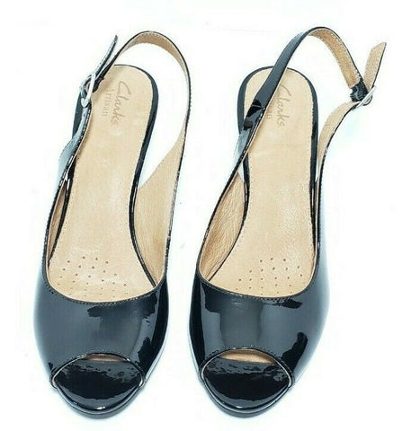 clarks patent leather sandals