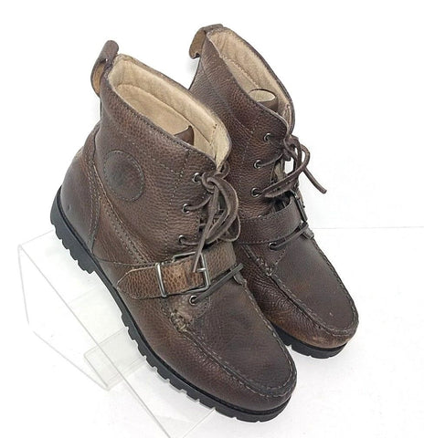 polo ralph lauren men's ranger leather buckle boots