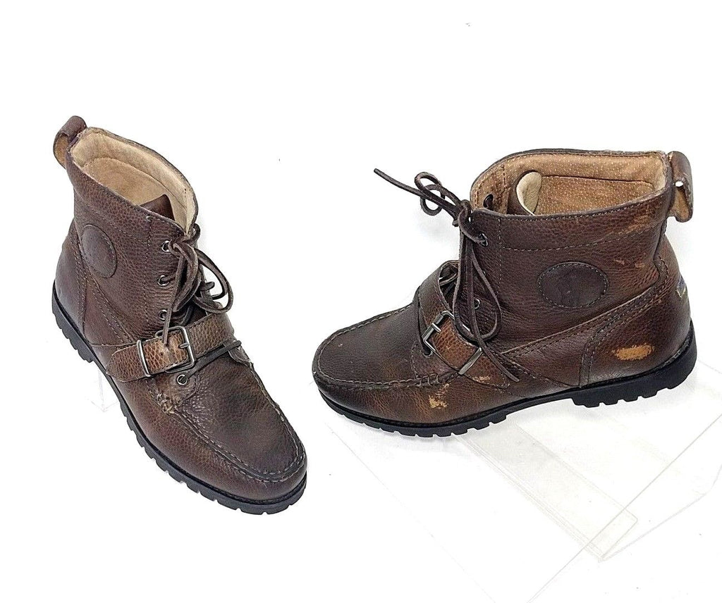 polo ralph lauren men's ranger leather buckle boots