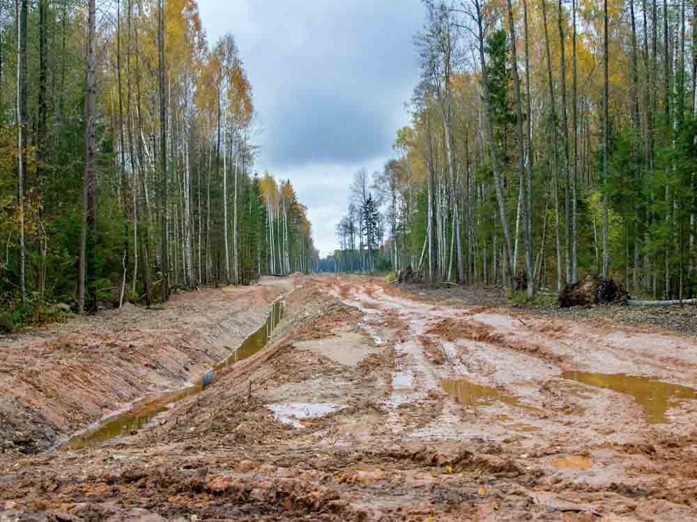 New Road in Muddy Area