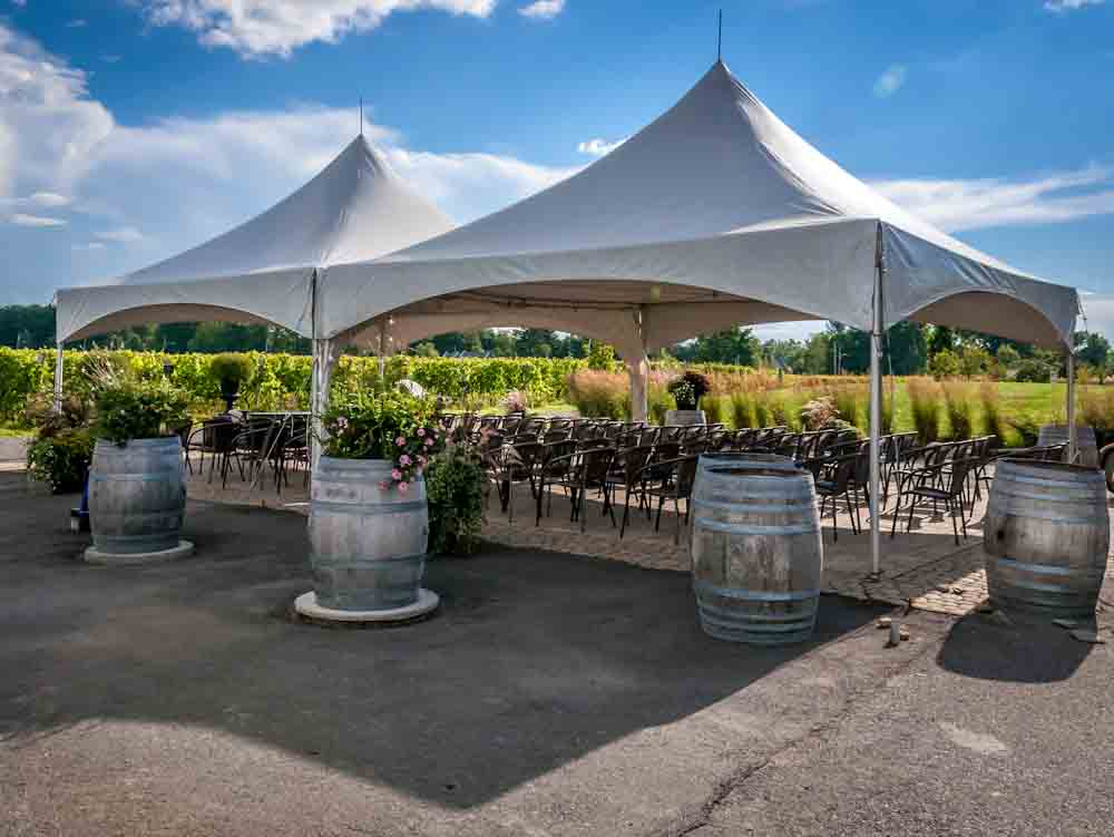 Outdoor wedding tent