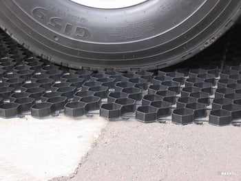 Rolled Plastic Pavers Under Vehicle Weight