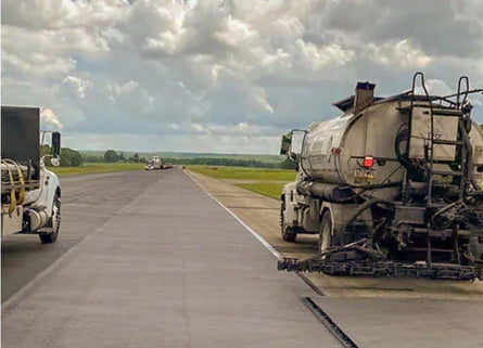 Petromat being laid out for roadway