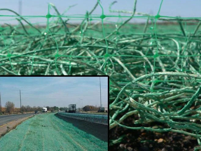 Turf Reinforcement Mats up close of fibers