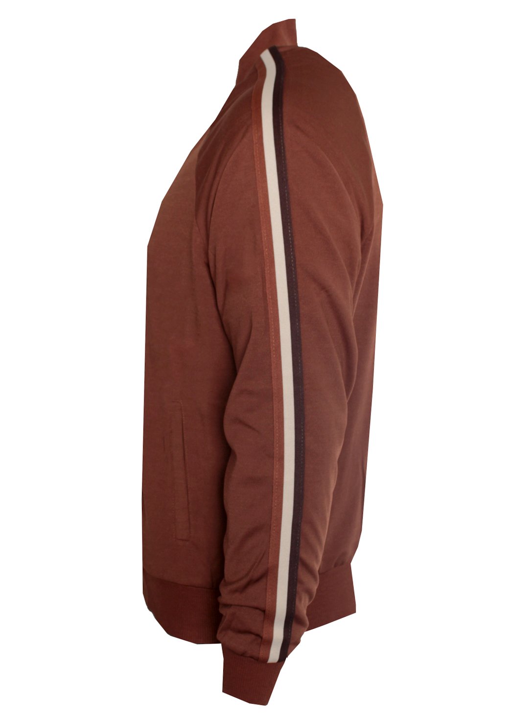 Men's Long Sleeve Hot Chocolate Track Jacket-Brown