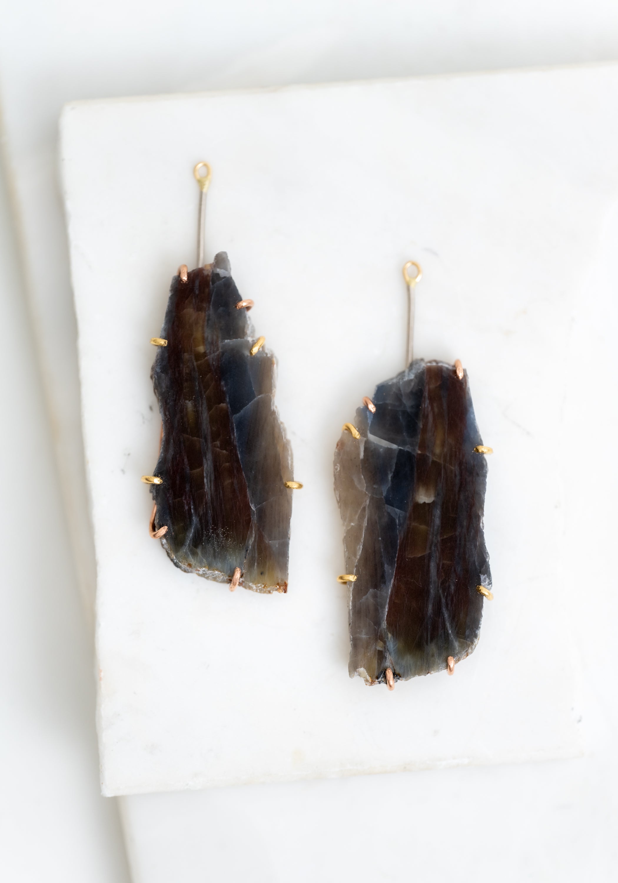 14k-18k Gold Sapphire Slice Drops