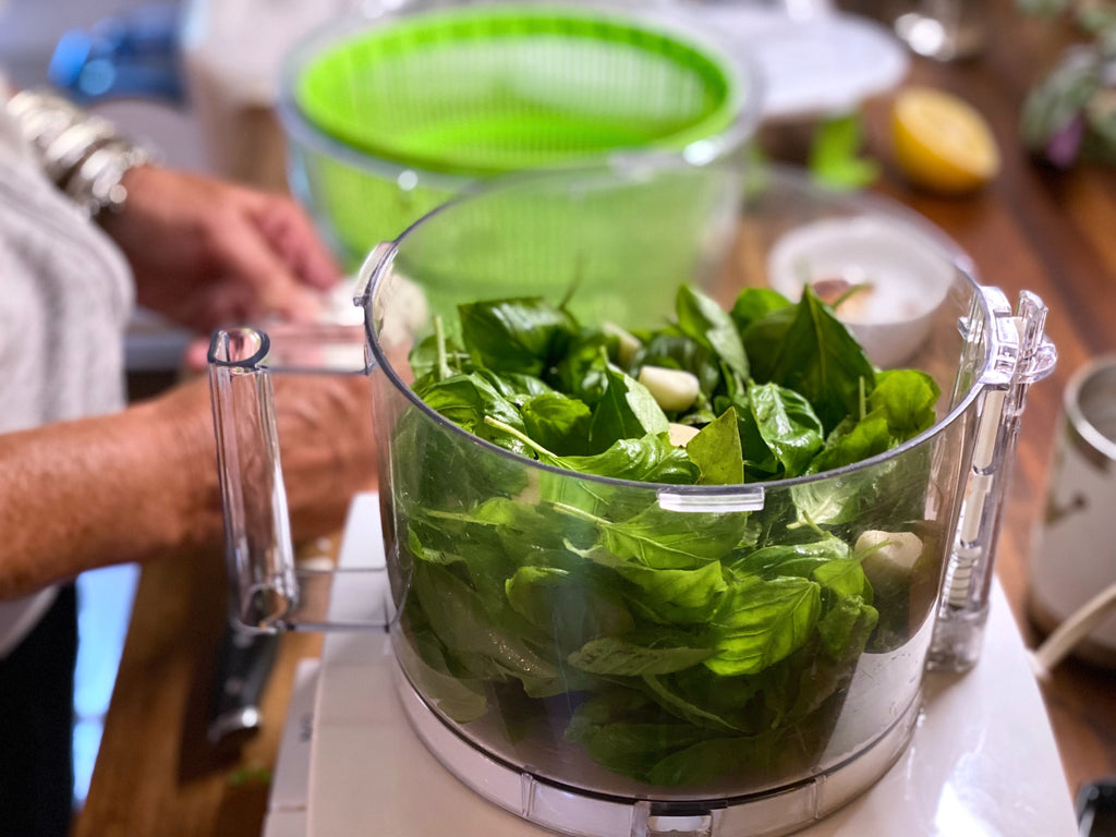 basil pesto homemade store bought pine nuts