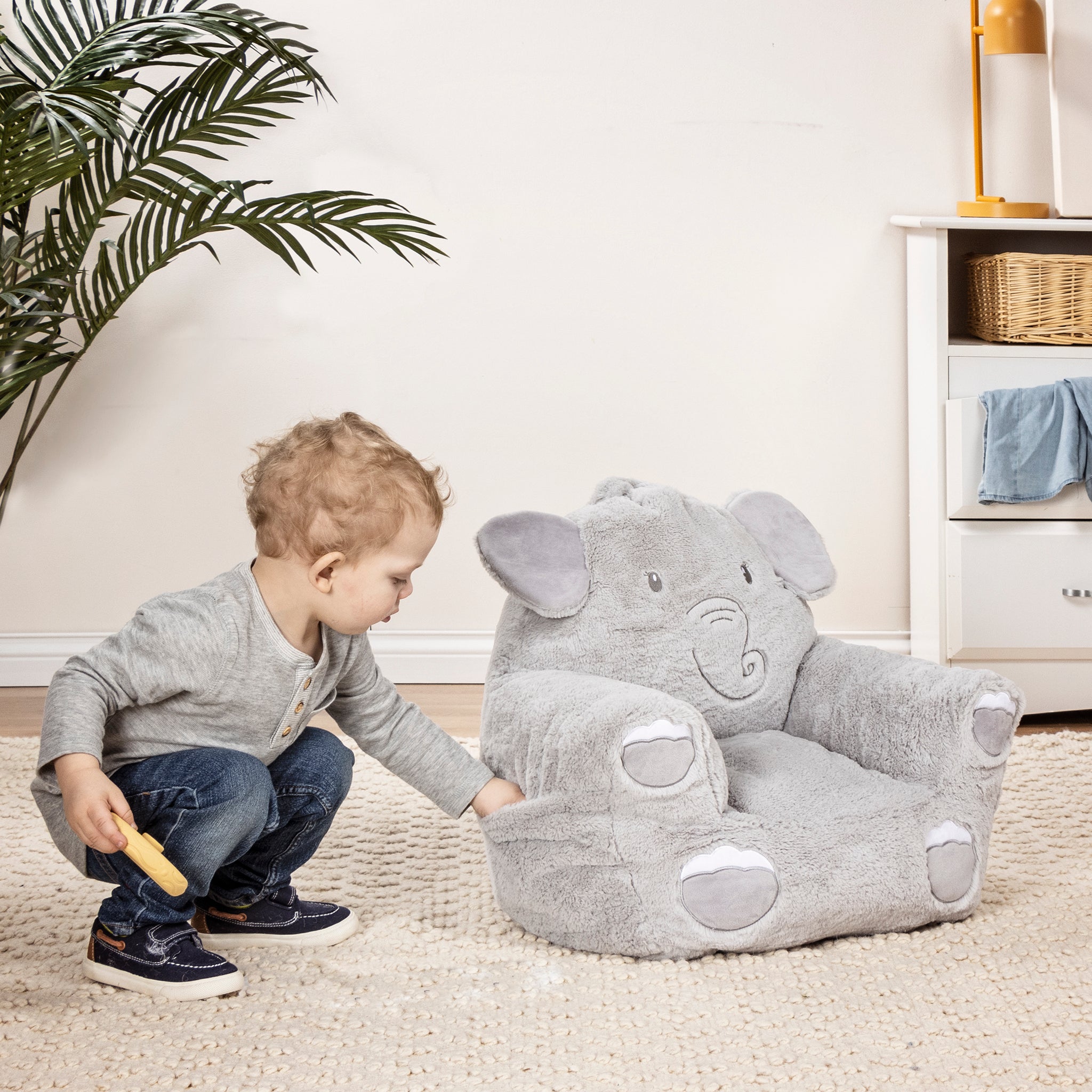 Toddler Plush Elephant Character Chair by Cuddo Buddies
