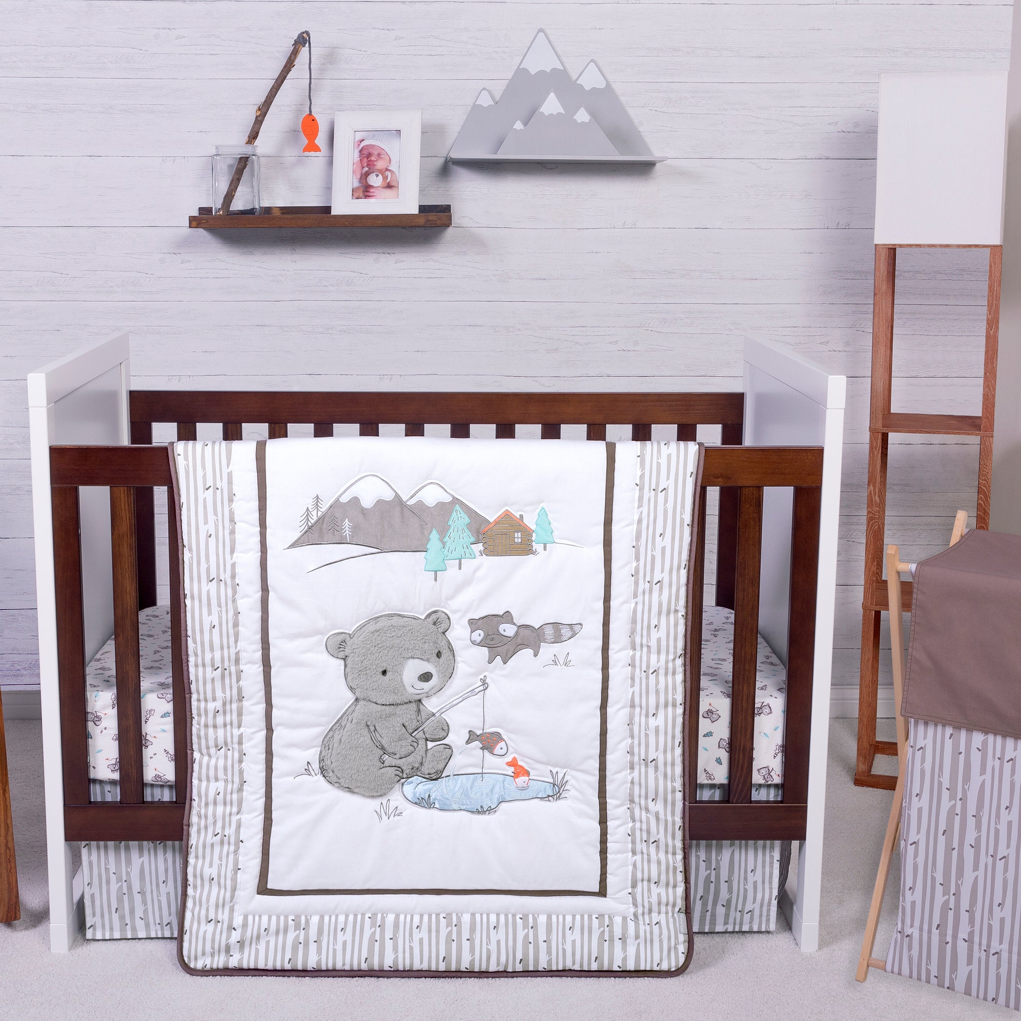 raccoon crib bedding