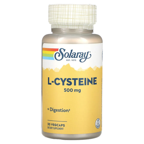 Solaray, L-Cysteine, 500 mg, 30 VegCaps - 076280049107 | Hilife Vitamins