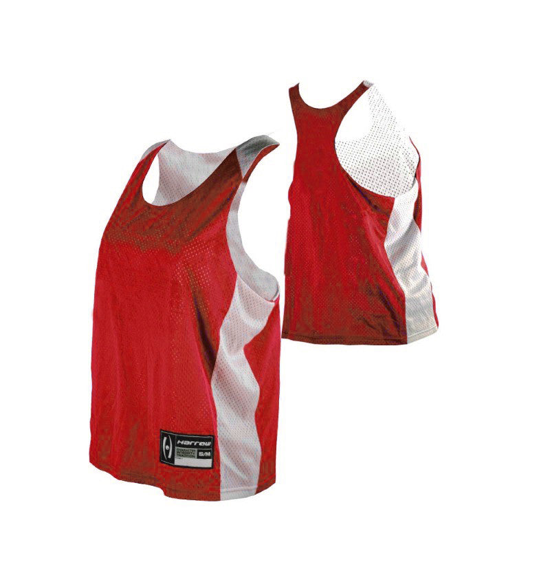 red and white reversible jersey