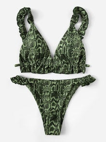 green snake bikini