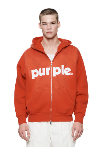 PURPLE BRAND P460 Hwt Fleece Full Zip Hoody Mens Apparel