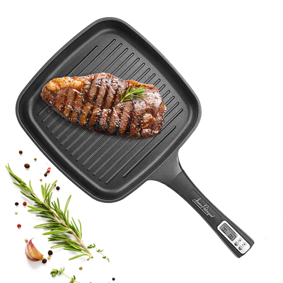 Jean Patrique The Whatever Pan - Cast Aluminium Griddle Pan with Glass Lid