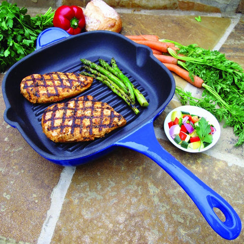 Used The Whatever Pan w/ Glass Lid Cast Aluminum Griddle In Box Jean  Patrique