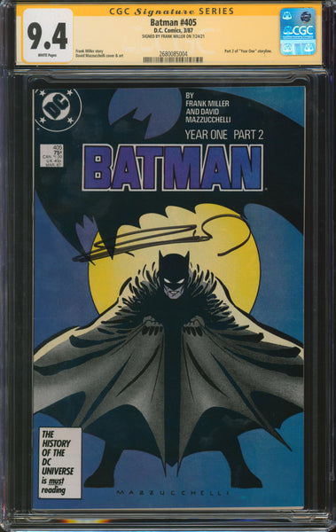 Batman #405,  CGC Signed by Frank Miller – Torpedo Comics