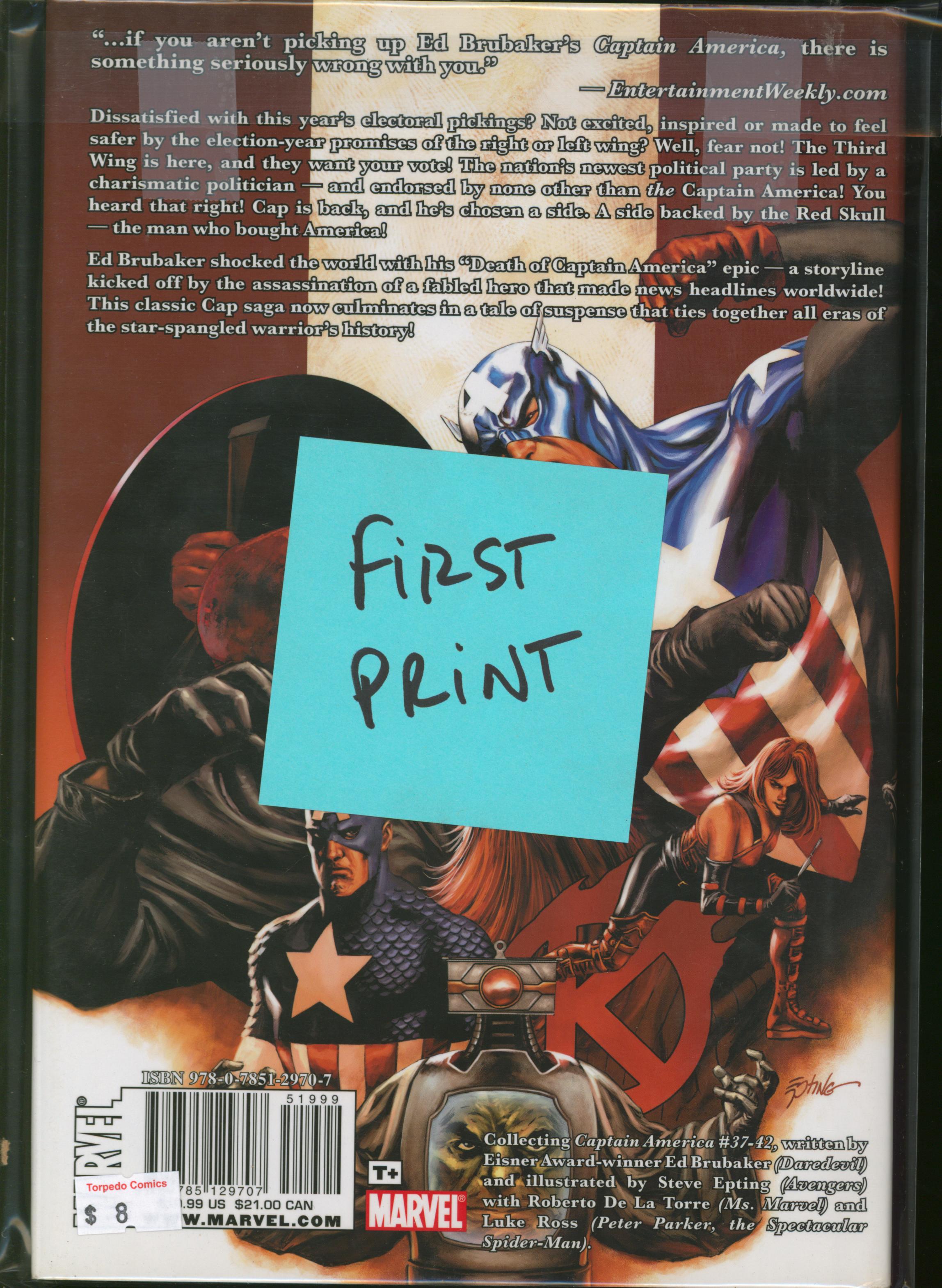 Captain America: The Death of Captain America, Vol. 3 *Hardcover* – Torpedo  Comics