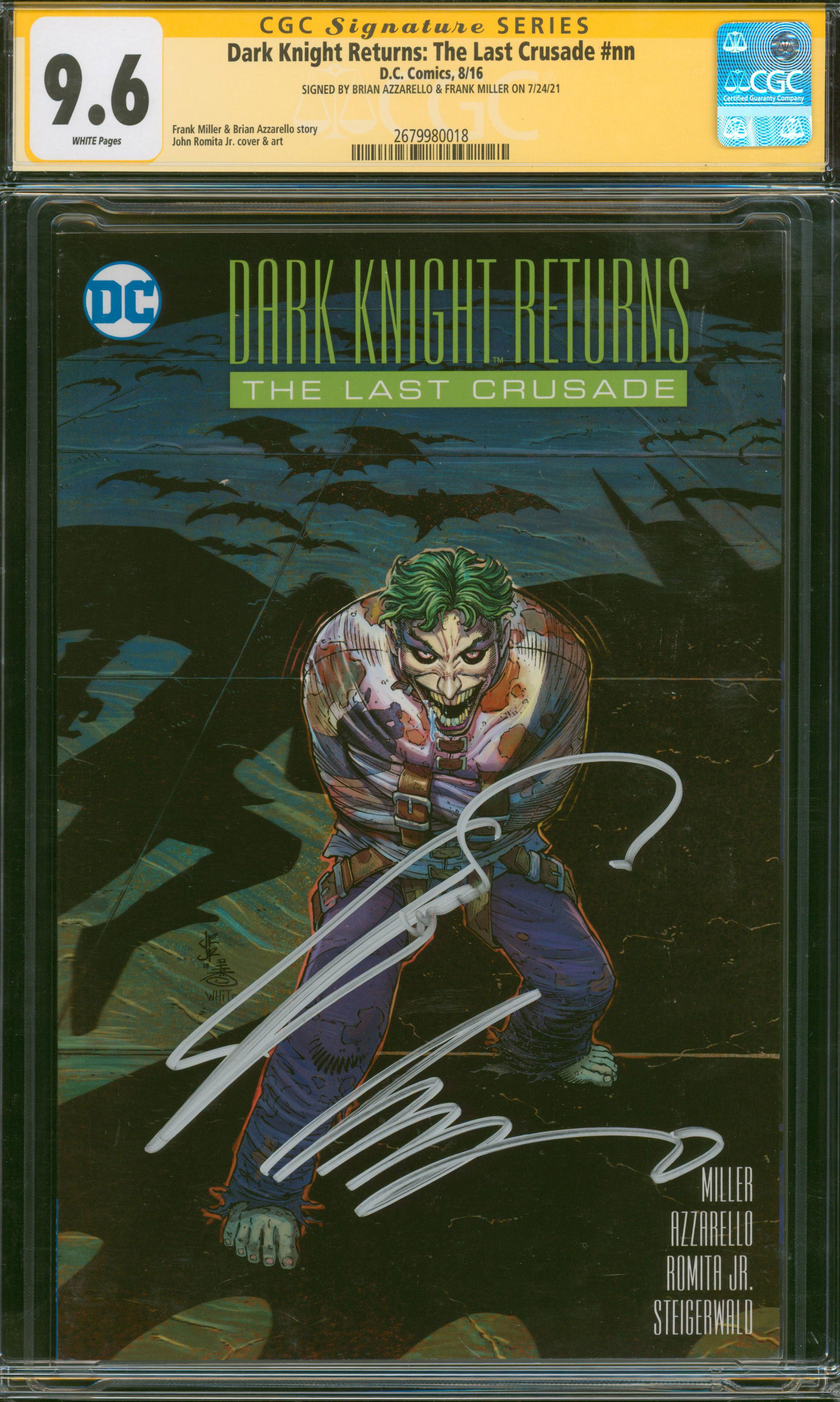 Dark Knight Returns: The Last Crusade #nn  CGC Signed by Azzarello –  Torpedo Comics