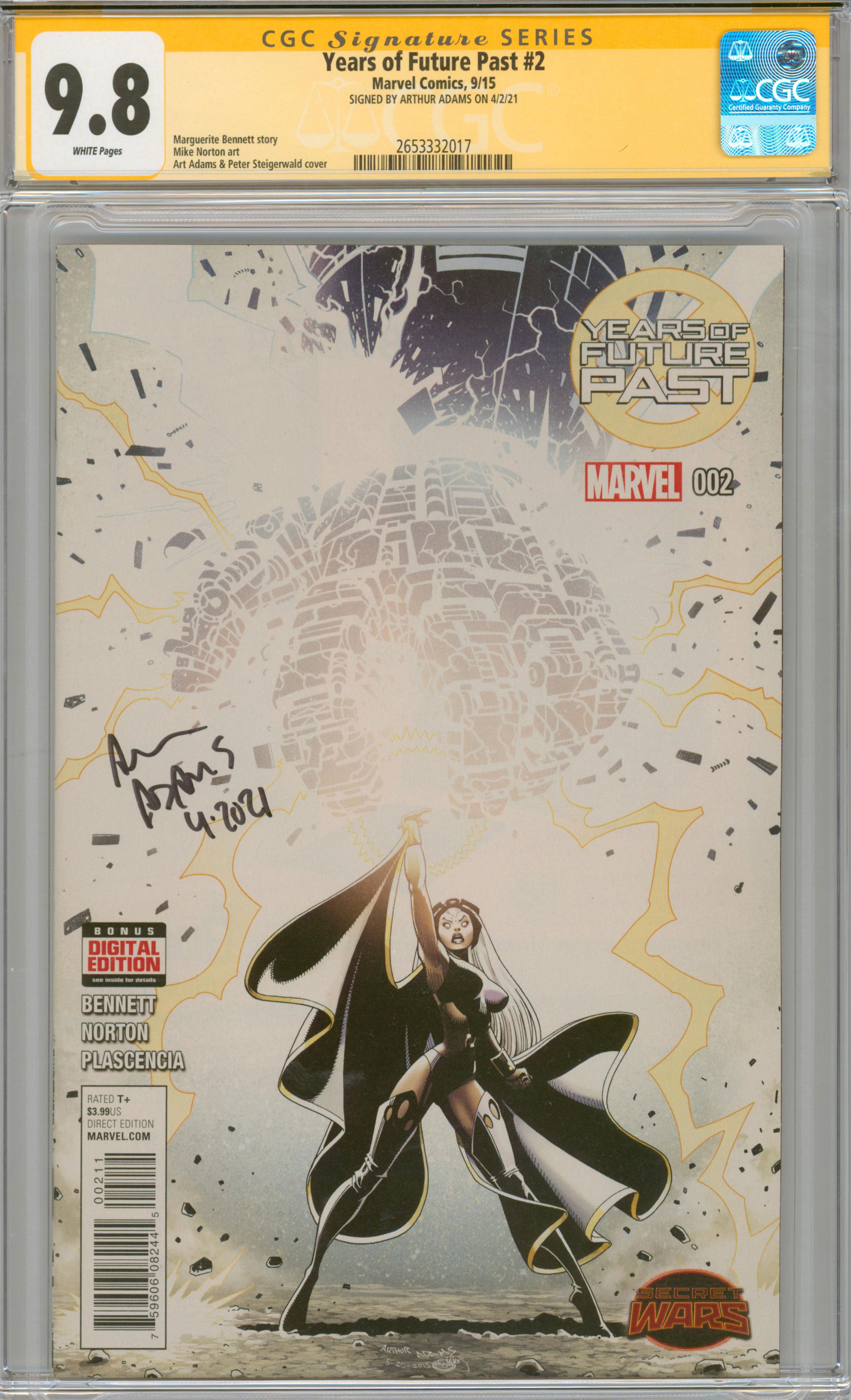 2285px x 3760px - Years of Future Past #2 9.8 CGC Signed by Arthur Adams â€“ Torpedo Comics