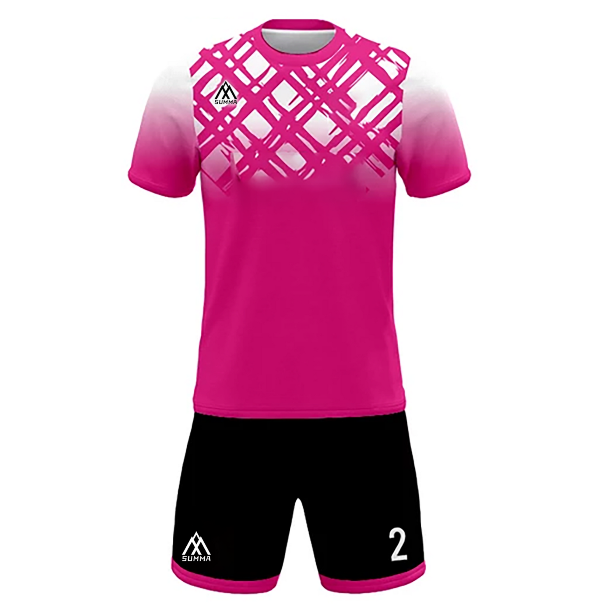 pink and black soccer jerseys