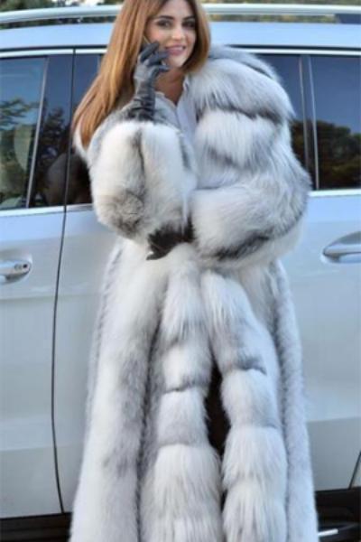 White Long Faux Fur Coat Zafall