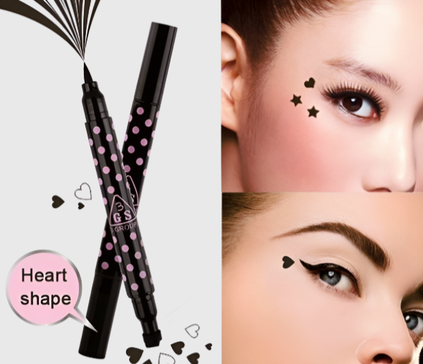 Glamza 2 in 1 Liquid Eyeliner with Heart Stamp 3