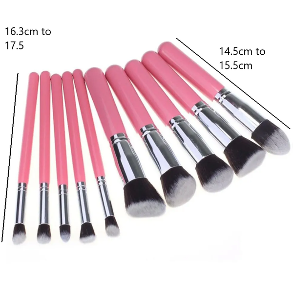 Glamza 10pc Brush Sets Pink or Blue 2