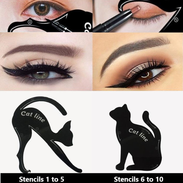 Glamza Cat Line Eye Liner and Eyeshadow Stencils 0