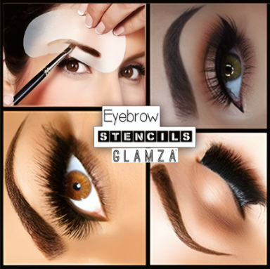 Glamza Eyebrow Stencils 3, 6 or 9 Pack 4