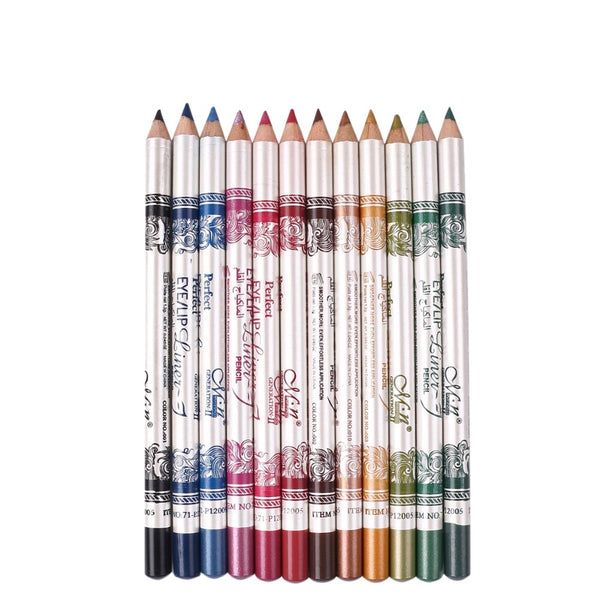 Glamza 12pc Multi Shade Lip & Eye Liner Pencil Set 0